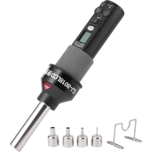 Hot Air Gun LCD Digital Display Thermostat Industrial Heat Gun 4 Nozzle 450W EU Plug AC 220V