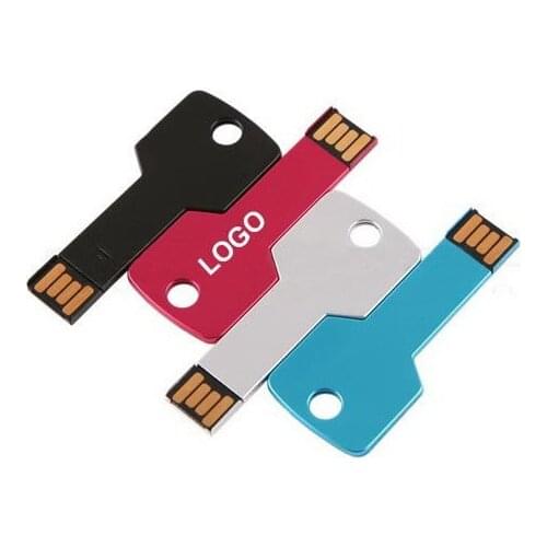 10pcs/lot custom logo USB Flash Drive Metal Key Pendrive 32g 16g Waterproof Pen Drive USB2.0 Memory Stick USB Flash Custom Metal