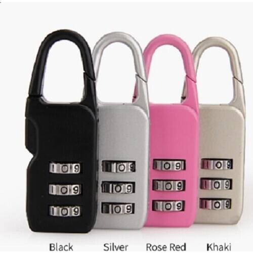 High Quality multiple colour Travel Password Lock Zinc Alloy Digit Code Security Padlocks Case for Suitcase Luggage Coded Lock