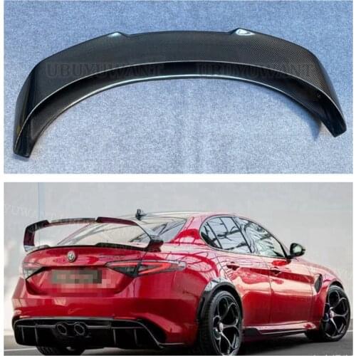 Carbon Fiber Rear Spoiler Trunk Boot Lip Wing Spoiler For Alfa Romeo Giulia Sedan Quadrifoglio Verde 2015 - UP