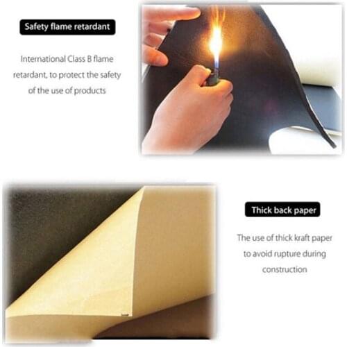 1Pc 30*50cm Car Sound Proofing Deadener Self Adhesive Foam Insulator Cotton Auto Silencing Insulation Thermal Mat Pads