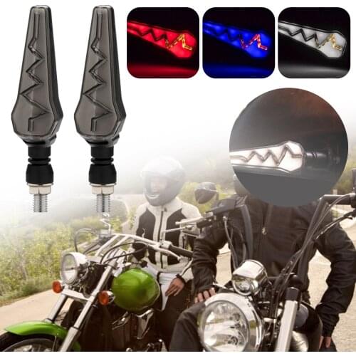 2Pcs Motorcycle LED Turn Signal Lamp DRL Sequential Flowing Indicator Lights DC 12V Turn Signal Light Motorcycle Accessories