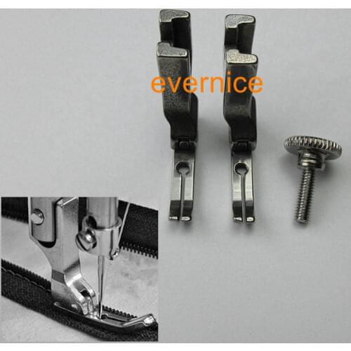 2 PCS SPLIT HINGED ZIPPER FOOT for JANOME 1600P INDUSTRIAL SEWING MACHINE