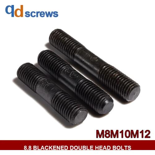 8.8 M8M10M12 blacked Isometric length Double End Studs GB901