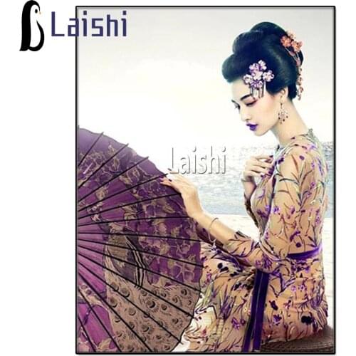 Diy Diamond Embroidery Japanese Woman Geisha 5D Cross Stitch Beads Diamond Painting decor Full Square Round drill Mosaic Sale
