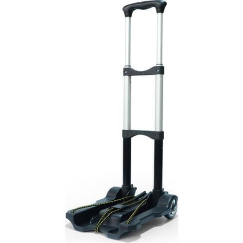 35 Kg/77 lb Capacity Aluminum Folding Hand Truck Trolley Flat bed Car Luggage Cart for Car Travel Accessory Trailer