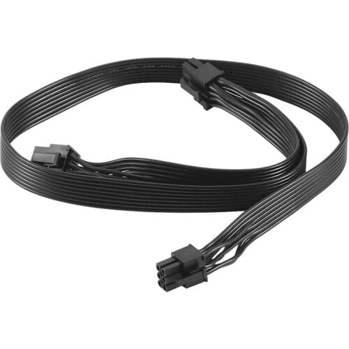 AU42 -PCI-E 6 Pin to 2 Ports 6+2 Pin Power Supply Cable 6Pin to 8Pin for Cooler Master V Series V850 V700 V1000 Modular PSU