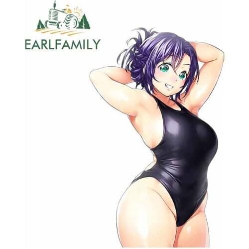 EARLFAMILY 13cm x 8cm for One Piece Black Swimsuit Decal VAN Windshield Laptop Car Stickers Scratch-Proof Anime Car Assessoires
