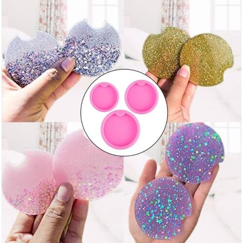 Coaster Molds for Resin Casting Epoxy Resin Coaster Molds Round Coaster Box A5KE