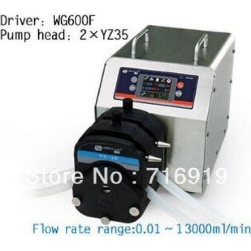 WG600F 2 x YZ35 Intelligent Industrial Electric Peristaltic Doing Filling Pump Water Fluid Liquid Pumps 10-13000ml/min