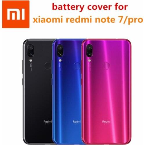 Battery Cover for Xiaomi Redmi note 7 Back Glass Panel Rear Door Housing Case For Redmi note7 Back Cover door with adhesive