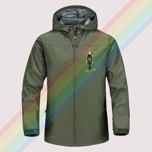 Triumph Bonneville T20 by MotorManiac autumn winter sailing hiking Outdoor Hooded Windproof Jacket Men Soft Asian size