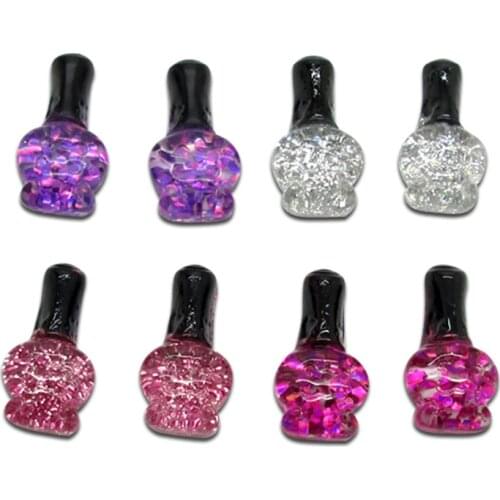 LF 50Pcs 23x12mm Mixed Nail Polish Resin Cabochon Flatback Decoration Crafts Embellishments For Scrapbooking Diy Accessories