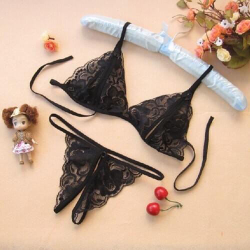 Hot Sexy Lace Transparent Bra G-String lingerie set Women Lingerie Underwear Set cute underwear set cosplay sexy