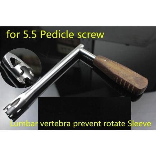 Medical orthopedic instrument spine Lumbar vertebra Prevent rotation Sleeve Longtail 5.5 pedicle bone screw Cap holder tool