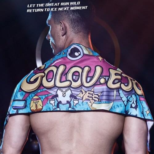 Fashion Cold Towel Gym Swim Yoga Golf Sports Towel Printied Ultralight Microfiber Quick Dry Cooling Ice Silk Scarf for Fitness