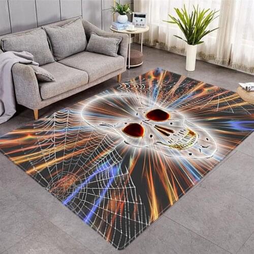 Washable Bohemian Style Carpet Modern 3D Geometric Hallway Mat/Rug For Hotel Horror Theme Room Skulls For Living Carpets Bedroom