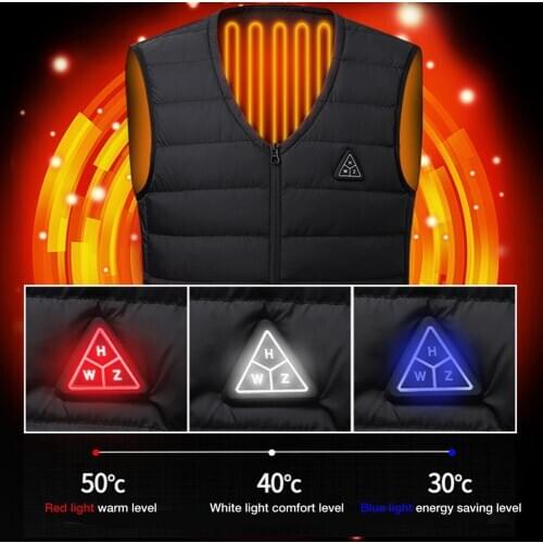 5 Areas USB Electric Heated JacketMen Women V Neck Warm Heating Cloth For Fishing Skiing Motorcycles Riding Winter Warm Coat