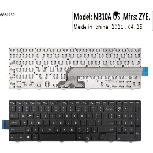 New US QWERTY Latyout Replacemet Keyboard For DELL 15-3000 3541 3542 3543 15-7000 7557 7559 BLACK FRAME BLACK