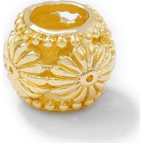 Factory wholesale Gold Color Brass Loose beads Necklace and Bracelet High Quality Jewelry Making Supplies Diy Accessories