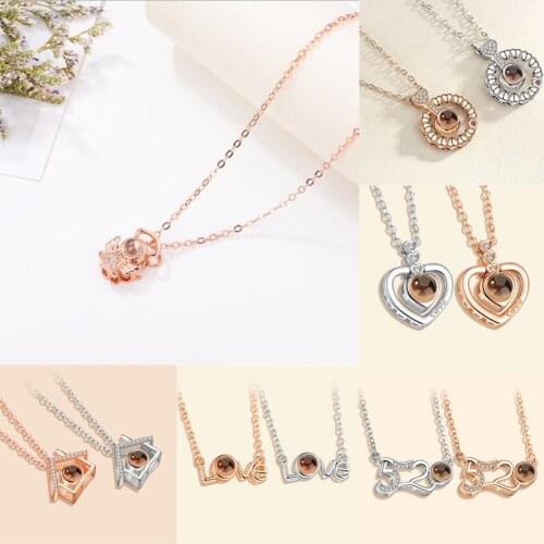 Subloom-100 Languages I Love You Pendant Necklace Heart Jewelry Gift 2019 Valentines Day Gifts