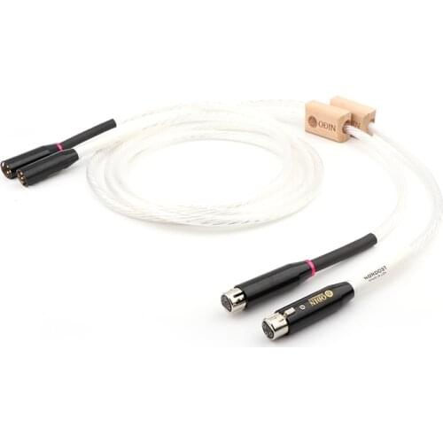 Pair High performance XLR Interconnect audio cable wire with rhodium plated XLR plug connector