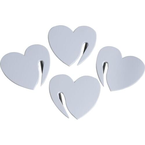 Plastic Heart Shape Envelope Letter Opener Sharp Mail Safety Papers Guarded Cutter Blade Handheld Mini Household Equipment