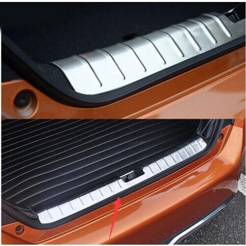 FIT FOR 2016 Honda CIVIC 1PCS REAR DECK INNER BUMPER PROTECTOR STEP PANEL BOOT COVER SILL PLATE TRUNK TRIM MOLDING GARNISH