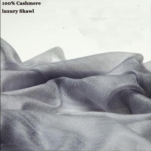 100% Cashmere Scarf Women Soft Warm Large Long Thin Brand Luxury Solid Summer Fashion Pashmina Autumn Winter Big Size Shawl