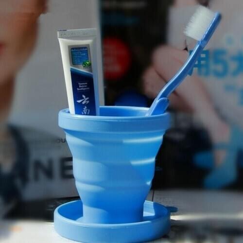 Silicone Folding Cup Candy Color Collapsible Water Drink Cup Outdoor Travel Camping Telescopic Mug
