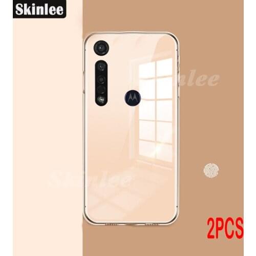 Skinlee 2 pcs Case For Motorola G8 Plus Transparent Clear Water Soft Phone Cover For Moto G8 Plus Cases