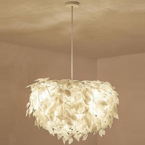 Modern LED Chandelier Creative Personality Feather Round Led Lamp Restaurant Bar Cafe Living Room Lamp Chandelier Lighting