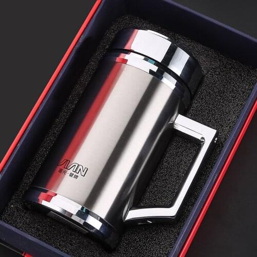 Stainless Steel Vacuum Flasks Handle Portable Simple Hot Water Bottle Thermoses Large Capacity Botella Drinkware DI50BWB