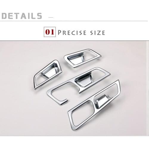 Carbon Fiber Car Door Handle Bowl Cover Sticker Interior Decoration Trim LHD For Kia Sportage QL 2016 2017 Accessories