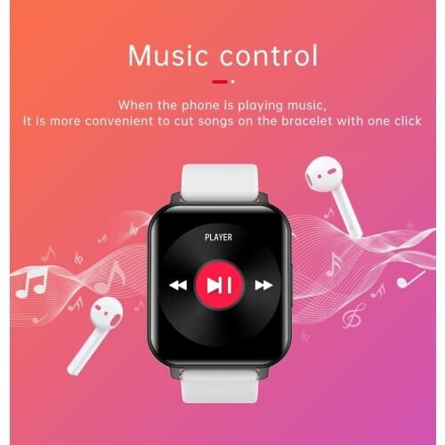 T82 Smart Watch 1.55 Inch Full Touch Screen Sports Fitness Smartwatch Men Women Heart Rate Blood Pressure Watch PK W26 T500 B57