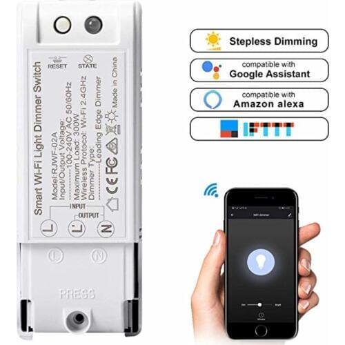 WiFi Smart Light Switch DIY Dimmer Module Light Switch Wireless Remote APP Control Works with Alexa Google Home Automation