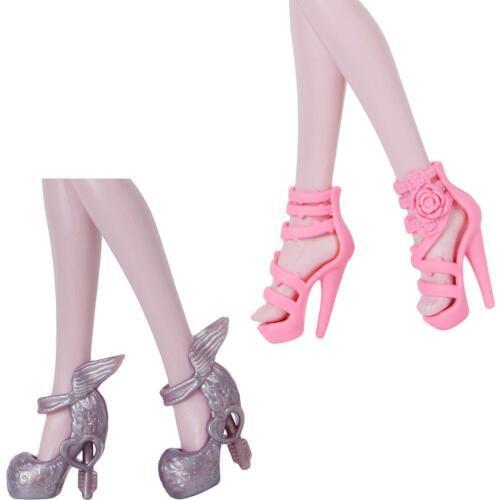 1 Pair High Quality Shoes for Monster High Doll Fashion High Heel Boot Sandals Accessories Mix Style Xmas Dollhouse Toy