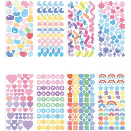 1pc Colorful Sticker Laser Ribbon Decoration For Arts Scrapbookin Journal Supplies Hand Account Diy Material
