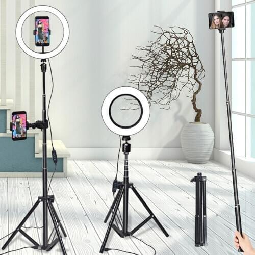 10inch Selfie Ring Light Led Ring Lamp With Tripod With Lamp Photography Light USB With Phone Holder Stand For tiktok Youtube