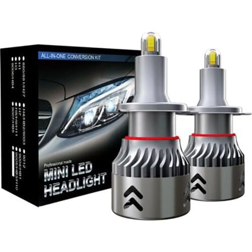 8 Sides 2X 55W 30000LM H7 Car Canbus LED Headlights Lamps Kit Bright White 6000K Auto Fog Light LED Bulb