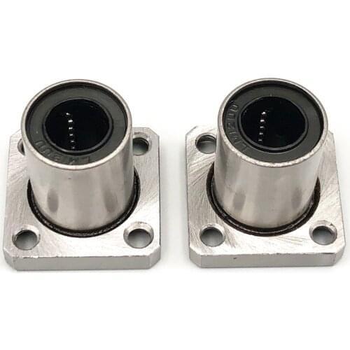 2pcs/Lot LMK8UU 8mm Square Flange Linear Motion Ball Bushing Bearing 8x15x24 mm LMK8 for CNC Router Shaft Rod 3D Printer