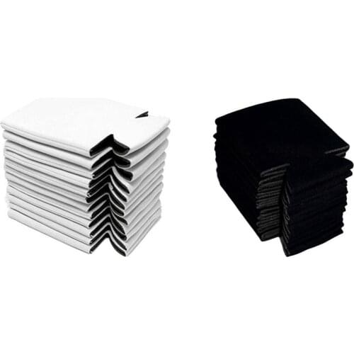 20PCS Neoprene Beer Can Cooler Drink Cup Bottle Sleeve Insulator Wrap Cover New White & Black