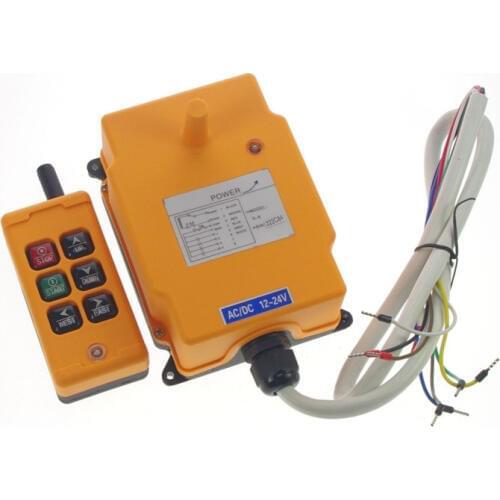 24V 6 Channels 1 Transmitter 1 Speed Control Hoist Crane Radio Remote Control System HS-6