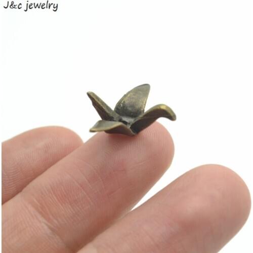 25 PCS Retro Style Bronze Alloy bird charm Pendant Craft Decor J245