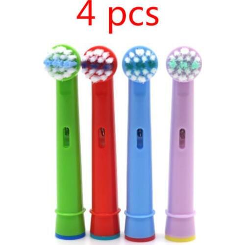 4 pcs/Set Electric Toothbrush Heads Replacement Soft-bristled POM 4 Colors SB-17A