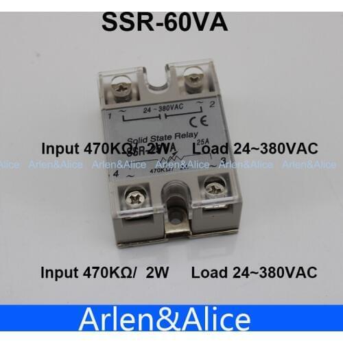 60VA SSR input 470KO/2W load 24-380V Voltage regulater Single-phase Solid state regaly