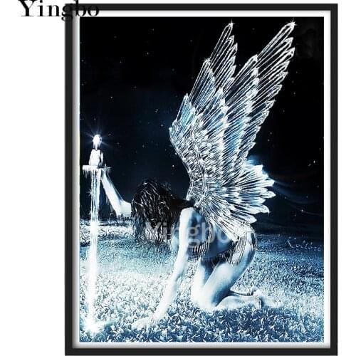 Fantasy Angel Wing Diamond Embroidery Mosaic Picture Of Rhinestones Full Square 5d Diy Gothic Painting Cross Stitch Needlework