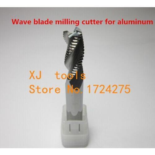 Free Shipping 5 pcs 8mm 3 Flutes Aluminium alloy wave edge rough milling cutter ,CNC milling tools, Nc tool