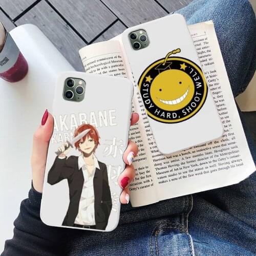 Karma akabane assasination classroom Phone Case White Candy Color for iPhone 6 7 8 11 12 s mini pro X XS XR MAX Plus