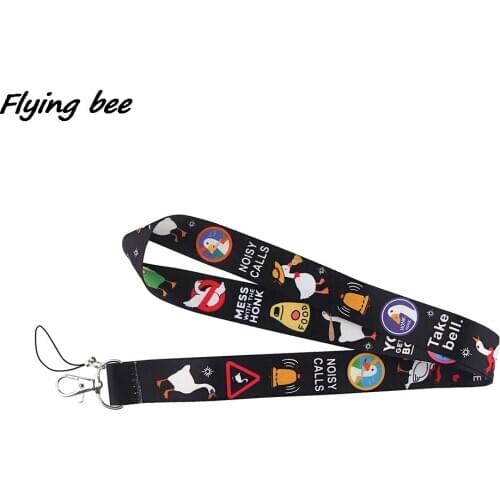 Flyingbee Goose I'm A Goose Black Neck Strap Lanyards ID Badge Card Holder Keychain Phone Gym Strap Webbing Necklace Gift X1129